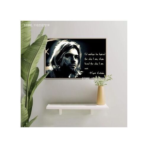 Affiche en toile Kurt Cobain affiche murale guitare,mpression murale Poster pour salon chambre ¿¿ coucher d¿¿cor sans cadre(30*40cm)