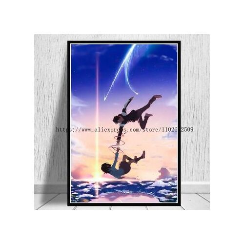 Affiche sur toile avec votre nom, affiche de film anim¿¿,mpression murale Poster pour salon chambre ¿¿ coucher d¿¿cor sans cadre(30*40cm)