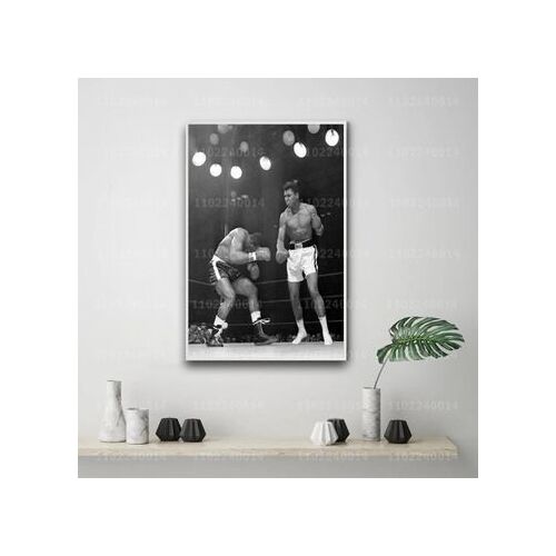 Affiche d¿¿corative d'athl¿¿te Ali Vs Tyson sur toile,mpression murale Poster pour salon chambre ¿¿ coucher d¿¿cor sans cadre(30*40cm)