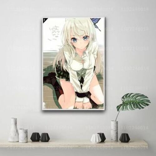 Affiche en toile Manga bok wa tomodachi ga sukun,mpression murale Poster pour salon chambre ¿¿ coucher d¿¿cor sans cadre(30*40cm)