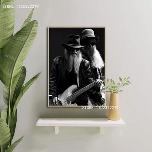 ZZ Top Band ¿C affiche murale en toile,mpression murale Poster pour salon chambre ¿¿ coucher d¿¿cor sans cadre(30*40cm)