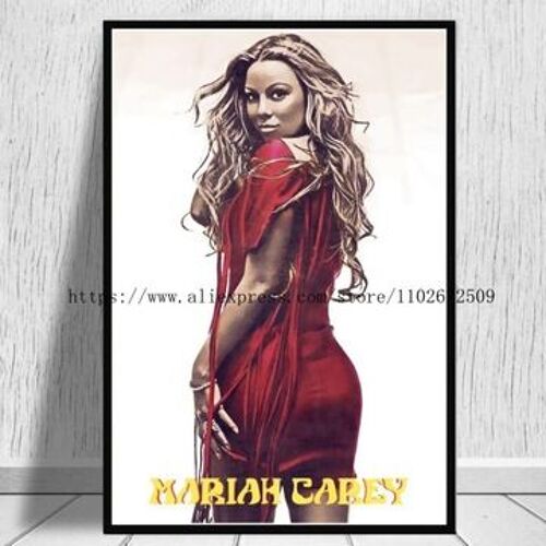 Mariah Carey Rock toile affiche peinture,mpression murale Poster pour salon chambre ¿¿ coucher d¿¿cor sans cadre(30*40cm)