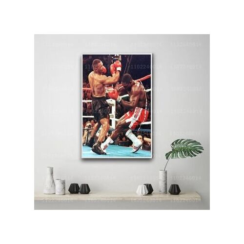 Affiche d¿¿corative d'athl¿¿te Ali Vs Tyson sur toile,mpression murale Poster pour salon chambre ¿¿ coucher d¿¿cor sans cadre(30*40cm)