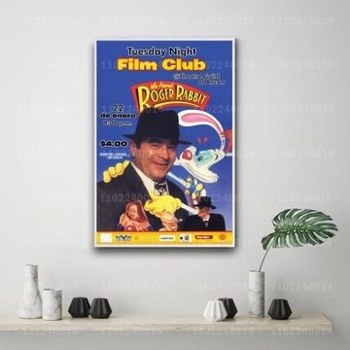 Affiche sur toile Qui a encadr¿¿ le film Roger Rabbit,mpression murale Poster pour salon chambre ¿¿ coucher d¿¿cor sans cadre(30*40cm)