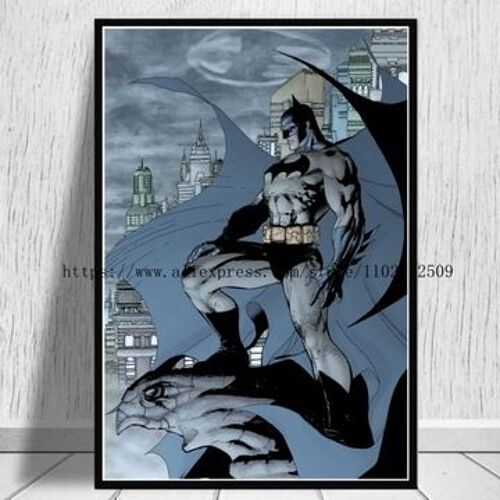Affiche toile Bruce Wayne renvoie les affiches du film,mpression murale Poster pour salon chambre ¿¿ coucher d¿¿cor sans cadre(30*40cm)