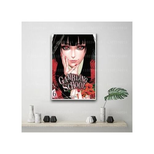 Affiche toile Kakegurui manga 14 d¿¿cor dessin anim¿¿,mpression murale Poster pour salon chambre ¿¿ coucher d¿¿cor sans cadre(30*40cm)