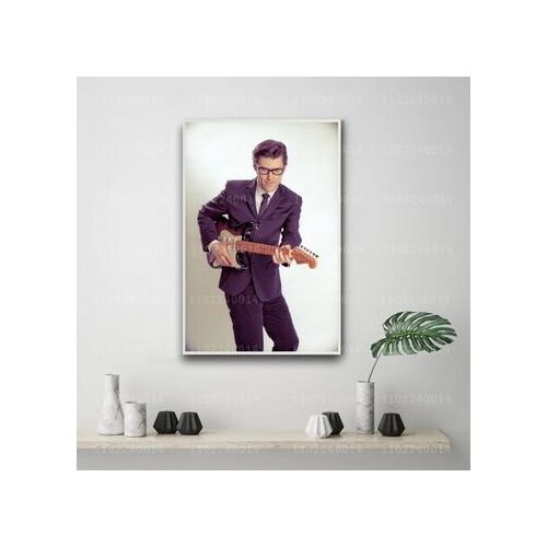 Affiche en toile d¿¿corative Buddy Holly Band,mpression murale Poster pour salon chambre ¿¿ coucher d¿¿cor sans cadre(30*40cm)