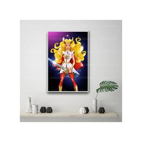 She-ra et les princesses du pouvoir affiche en toile cartoo,mpression murale Poster pour salon chambre ¿¿ coucher d¿¿cor sans cadre(30*40cm)