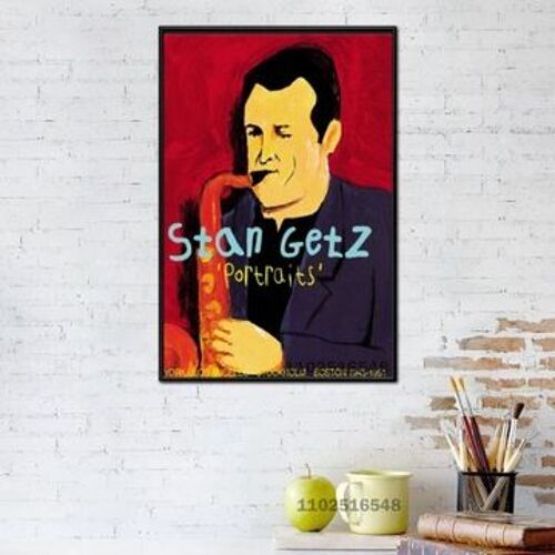 Affiche en toile Stan Getz, peinture murale,mpression murale Poster pour salon chambre ¿¿ coucher d¿¿cor sans cadre(30*40cm)