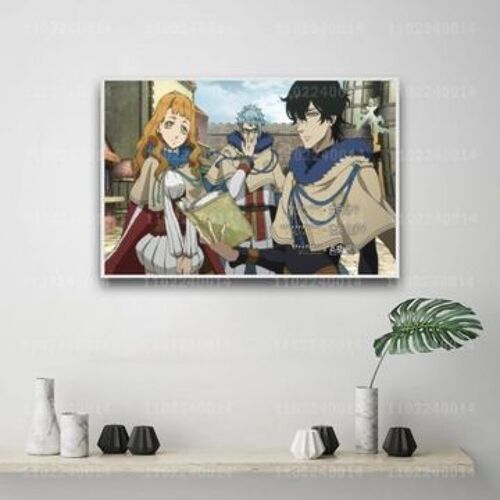 Affiche sur toile programme du film Black Clover,mpression murale Poster pour salon chambre ¿¿ coucher d¿¿cor sans cadre(30*40cm)