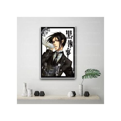 Affiche en toile du film Kuroshitsuji, s¿¿rie TV,mpression murale Poster pour salon chambre ¿¿ coucher d¿¿cor sans cadre(30*40cm)
