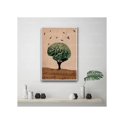 Affiche en toile, affiche de cerveau, affiches d¿¿coratives,mpression murale Poster pour salon chambre ¿¿ coucher d¿¿cor sans cadre(30*40cm)