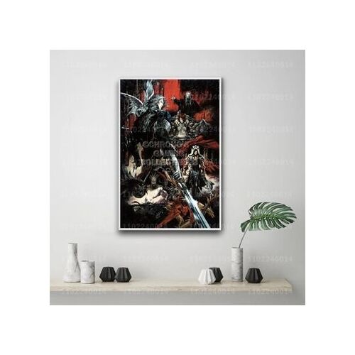 Castlevania symphonie de la nuit joue de toile affiche,mpression murale Poster pour salon chambre ¿¿ coucher d¿¿cor sans cadre(30*40cm)