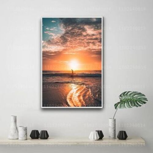 Affiche en toile Affiche d¿¿corative Coucher de soleil,mpression murale Poster pour salon chambre ¿¿ coucher d¿¿cor sans cadre(30*40cm)
