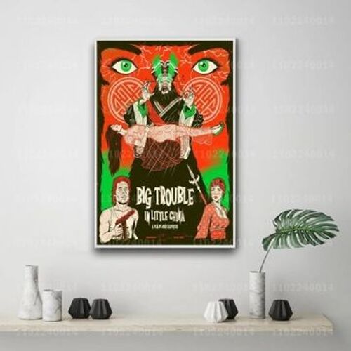Affiche sur toile Gros probl¿¿me dans la petite fi chinoise,mpression murale Poster pour salon chambre ¿¿ coucher d¿¿cor sans cadre(30*40cm)