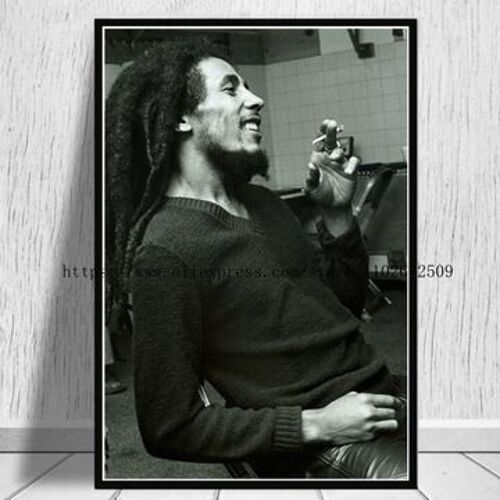 Affiche en toile Bob Marley affiches toile malars,mpression murale Poster pour salon chambre ¿¿ coucher d¿¿cor sans cadre(30*40cm)