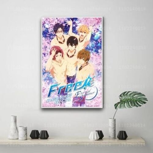 Affiche sur toile gratuite?! -L'¿¿t¿¿ ¿¿ternel d'Iwatobi,mpression murale Poster pour salon chambre ¿¿ coucher d¿¿cor sans cadre(30*40cm)