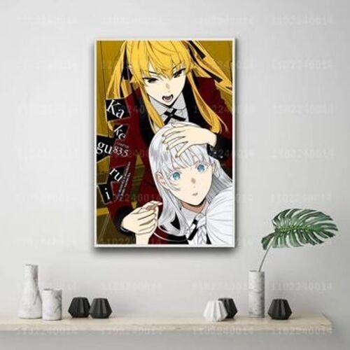 Affiche toile Kakegurui manga 14 d¿¿cor dessin anim¿¿,mpression murale Poster pour salon chambre ¿¿ coucher d¿¿cor sans cadre(30*40cm)