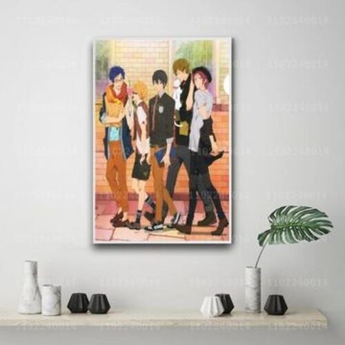 Affiche sur toile gratuite?! -L'¿¿t¿¿ ¿¿ternel d'Iwatobi,mpression murale Poster pour salon chambre ¿¿ coucher d¿¿cor sans cadre(30*40cm)