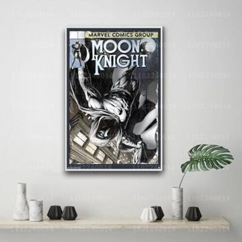 Poster sur toile Comic Moon Knight - gros plan,mpression murale Poster pour salon chambre ¿¿ coucher d¿¿cor sans cadre(30*40cm)
