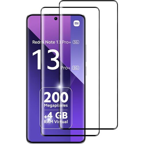 HQSELECTION® LOT DE 2 Verre Trempé Couverture Complète Pour Xiaomi Redmi Note 13 Pro Plus/Pro+ 5G.Film de Protection d'écran Transparent - Anti Rayures - Ultra Résistant Dureté 9H