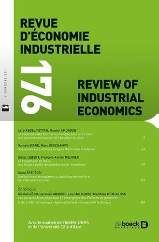Revue D'économie Industrielle N° 176