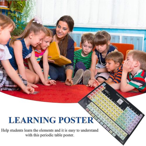 Tableau périodique des éléments : affiche dynamique pour enfants ¿ Décoration murale éducative sur la chimie pour l'apprentissage en classe et à la maison