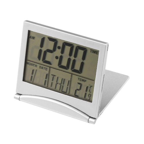 Station météo numérique compacte avec réveil LCD - Affichage de la température portable et multifonction pour les voyages et la maison