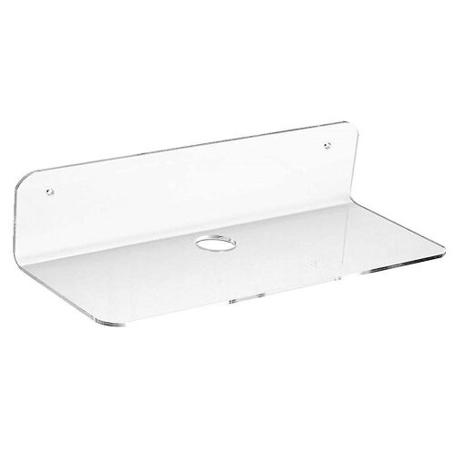 Étagère flottante multifonctionnelle en acrylique ¿ Rangement mural en forme de L pour la maison et le bureau ¿ Design transparent