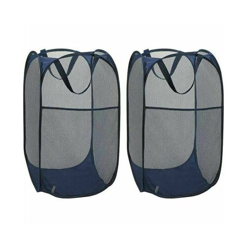 Lot de 2 Paniers à Linge Pliables en Maille Filet - Sac de Rangement Pratique et Durable pour Maison et Camping
