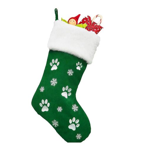 Chaussettes de Noël durables à carreaux Buffalo avec revers en peluche - Parfaites pour la décoration des fêtes et les cadeaux