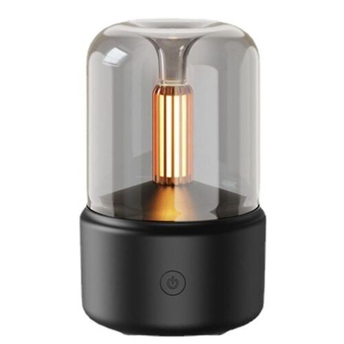 Diffuseur d'huiles essentielles et humidificateur électrique 120 ml - Noir, pour aromathérapie et relaxation