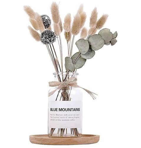 Composition florale séchée élégante avec vase : une décoration et un cadeau parfaits pour les occasions spéciales