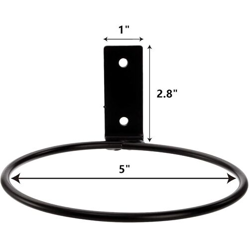 Support mural durable pour pot de fleurs de 12,7 cm ¿ Lot de 4 crochets métalliques pour jardinière, résistant à la rouille, installation facile