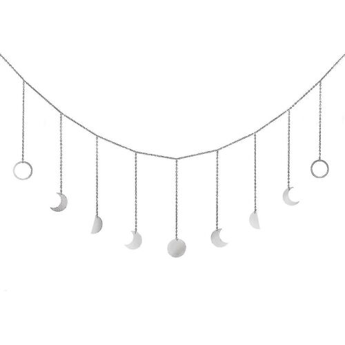 Suspension murale Phases de la Lune - Décoration bohème pour la maison, guirlande élégante, art lunaire brillant, cadeau idéal pour toutes les occasions