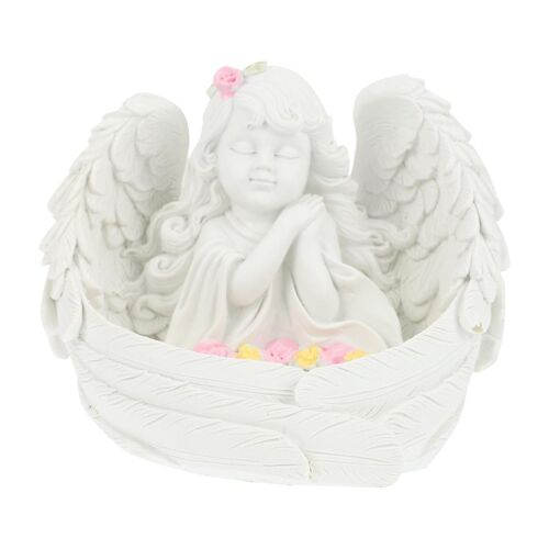 Bougeoir élégant en forme d'ange blanc - Bougeoir décoratif en résine de qualité supérieure pour la décoration intérieure et les occasions spéciales