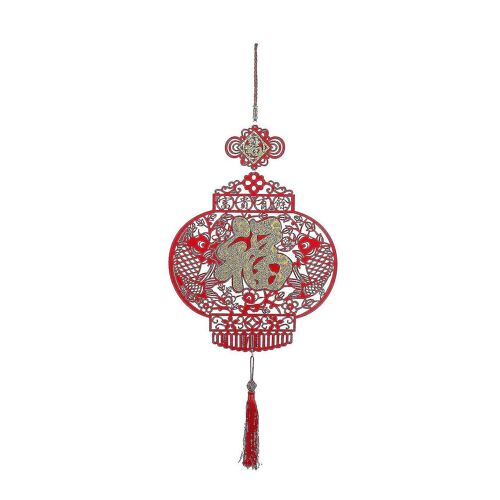 Lanterne suspendue rouge vif pour le Nouvel An ¿ Décoration d'intérieur festive et durable pour les célébrations du Festival du Printemps