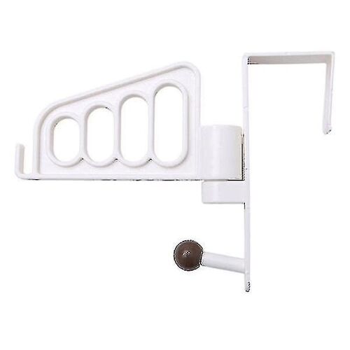 Crochet de porte blanc durable - Support antidérapant pour chapeaux et vêtements - Organiseur de rangement compact pour la maison