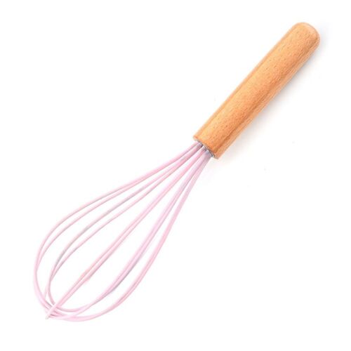 Fouet En Silicone Avec Manche En Bois ¿ Fouet À Pâte À Crêpes, Rose Goodnice