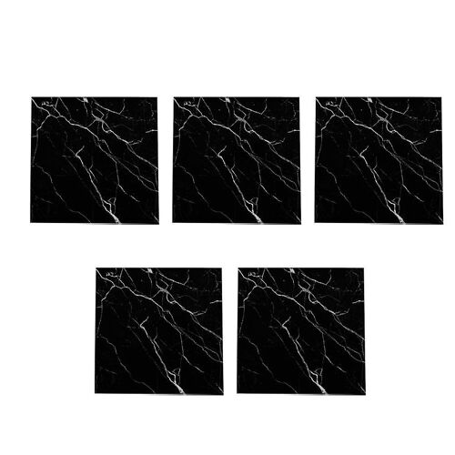 Lot de 5 autocollants imperméables et antidérapants en PVC pour carrelage de salle de bain et décoration intérieure - Faciles à appliquer et amovibles