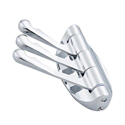 Patère pivotante en alliage de zinc durable - Crochet triple pliable robuste pour montage mural - Conception peu encombrante