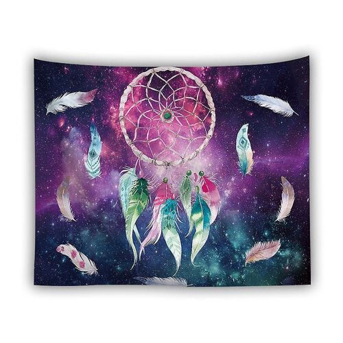 Tapisserie attrape-rêves colorée ¿ Motif galaxie, polyester doux, décoration murale multifonctionnelle pour la maison