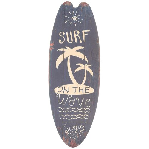 Plaque de planche de surf en bois unique ¿ Décoration rétro pour salon, chambre d'enfant ou espace sur le thème de la plage