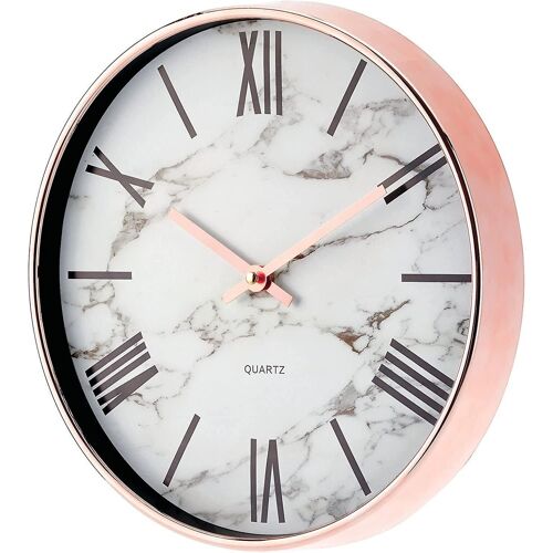 Horloge murale élégante de 11,5 pouces pour bureau, chambre, cuisine et salle de bain - Facile à lire et à accrocher, design moderne