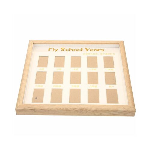 Cadre photo élégant « Mes années d'école » pour enfants : chérissez vos souvenirs de croissance dans un design en bois élégant
