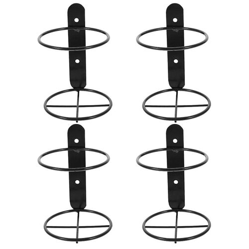 Lot de 4 casiers à vin muraux noirs ¿ Élégant porte-bouteilles pour la maison, le bar, le restaurant et la cuisine