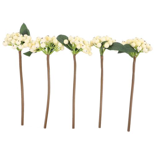 Lot de 5 baies artificielles décoratives élégantes : accessoire de décoration chic pour la maison et accessoire de photographie pour toutes les pièces