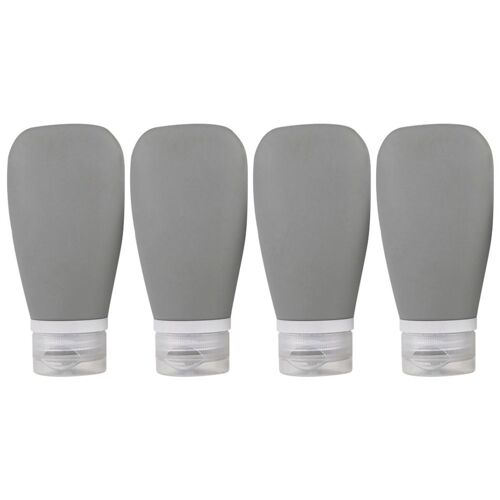 Ensemble de sous-remplissage en silicone 4 pièces, ensemble de voyage portable, noir transparent goodnice
