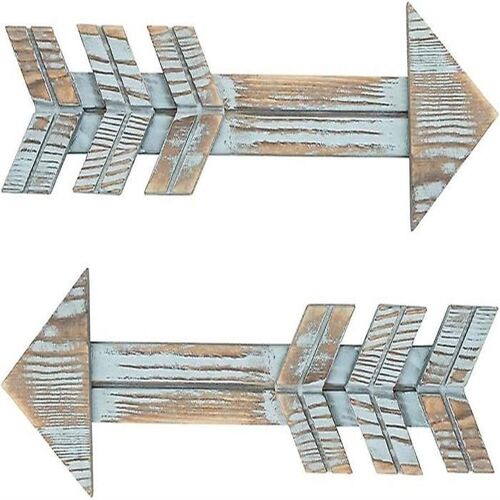 Décoration murale en forme de flèche bleue en bois fabriquée à la main - Décoration rustique pour la maison, facile à accrocher, idée cadeau unique