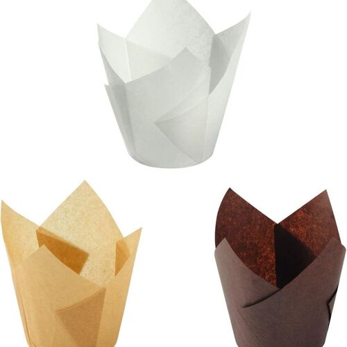 Caissettes À Muffins, 150 Pièces Caissettes À Pâtisserie Tulipe Tulip Cupcake Plain Goodnice